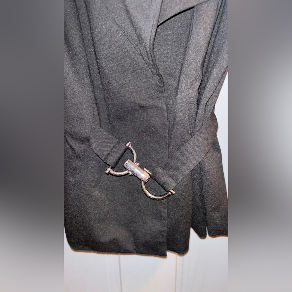 Zara Chic & Unique Short Black Belted Women's Jacket XL - Picture 3 of 8